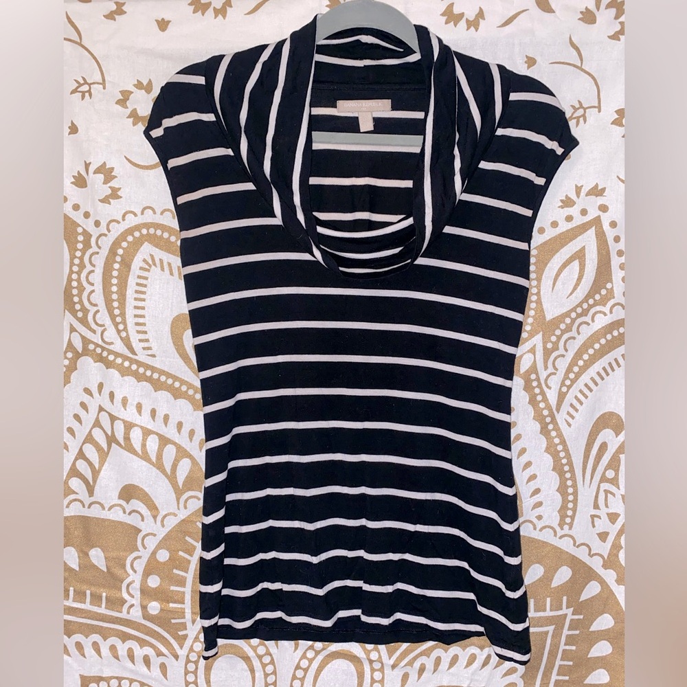Banana Republic Cowl Neck Sleeveless Striped Top